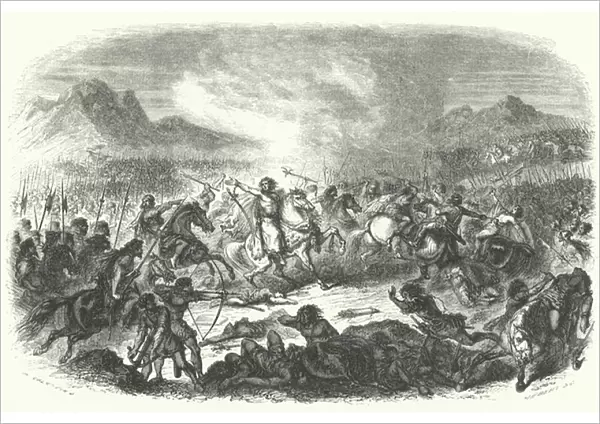 Battle of Tolbiac, 496 (engraving)