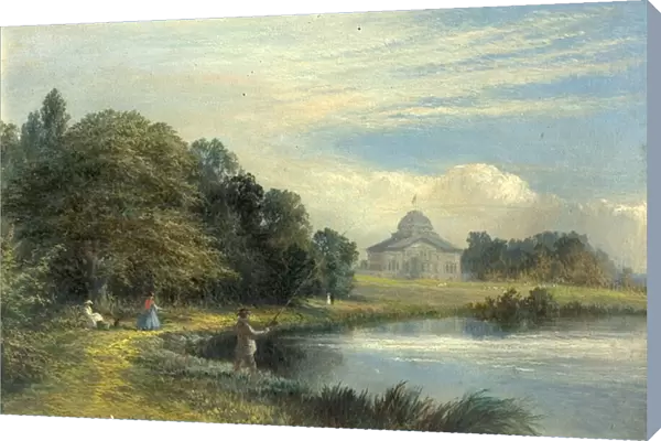 Nuthall Temple, Nottinghamshire, 1869 (oil on wood)