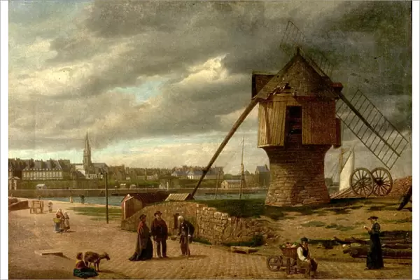 Landscape with a Windmill, St Malo, France, 1877 (oil on canvas)