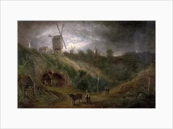The Old Ropewalk, Foot of the Gallows Hill, Nottingham Forest, 1848 (oil on canvas)