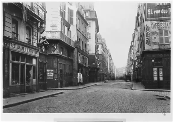Paris, Rue Montmartre, seen from Rue d Argout, 1858-78 (b  /  w photo)