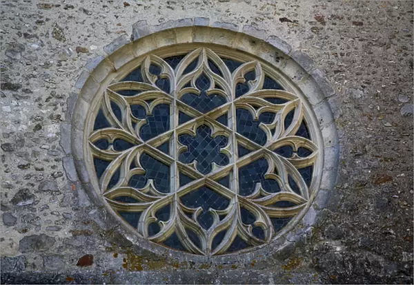 Depicting the rose window on the east wall of the south transept