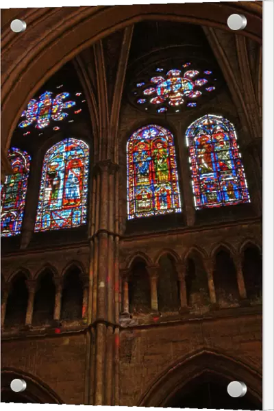 A view of the east clerestory windows in the south transept