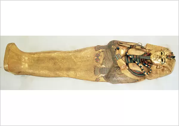 The innermost coffin of the king, from the Tomb of Tutankhamun (c
