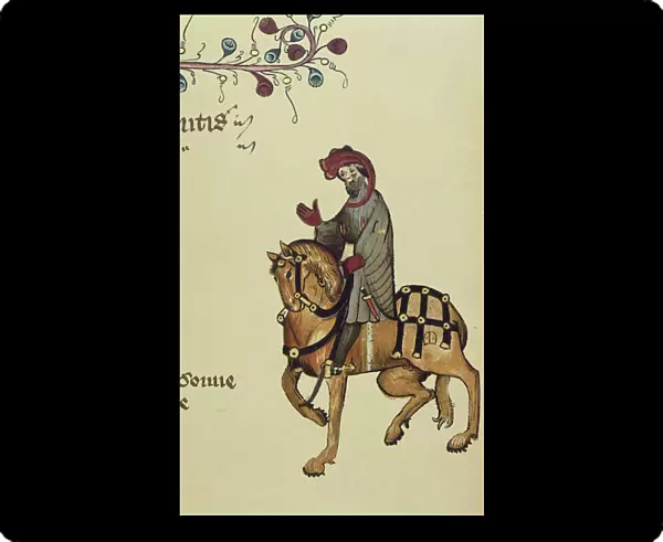 The Knight, facsimile detail from The Canterbury Tales, by Geoffrey Chaucer (c
