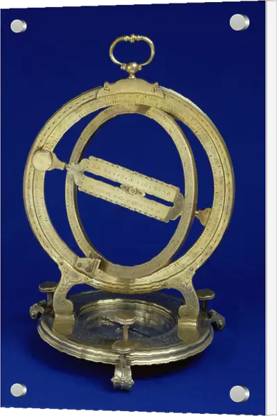 Universal Equinoctian Standing Ring Dial, probably made by Thomas Heath, c. 1730 (brass)