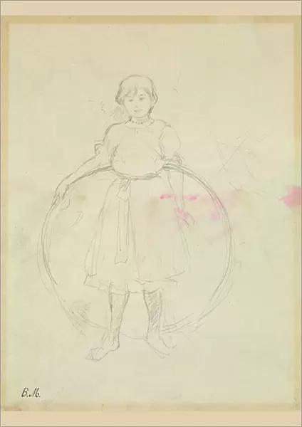Young Girl with a Hoop, 1888 (graphite on paper)