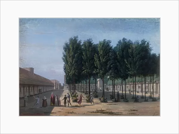 The Bicetre Asylum in Paris (gouache on paper)