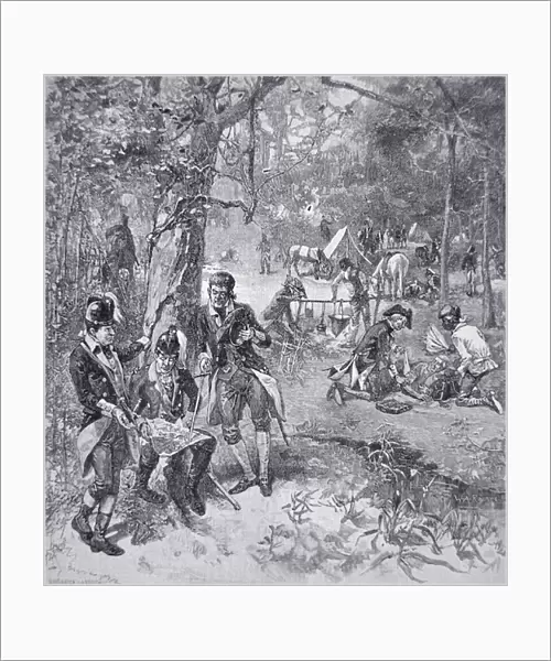 General Francis Marion in camp (litho)