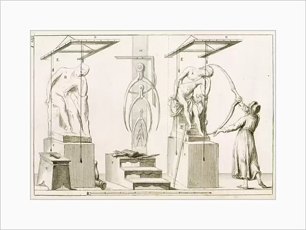 A Sculptors Studio, c. 1800 (engraving)