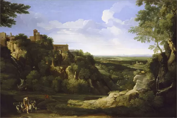 View of Tivoli with Rome in the Distance, 17th century (oil on canvas)