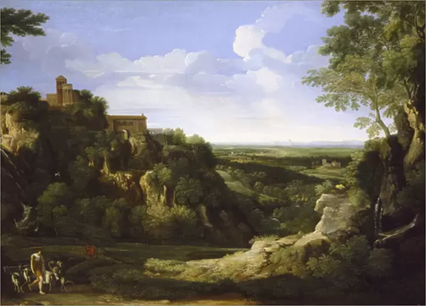 View of Tivoli with Rome in the Distance, 17th century (oil on canvas)