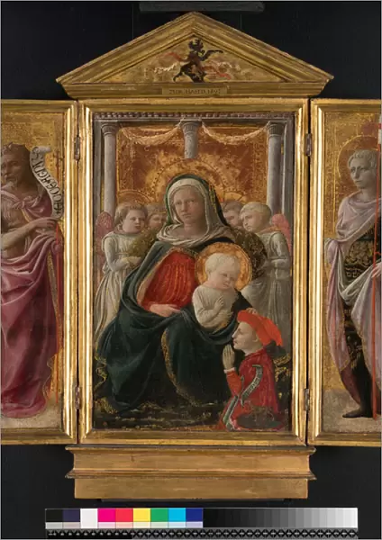 Triptych: Madonna and Child with St. John the Baptist and St. George, c. 1437 (panel)