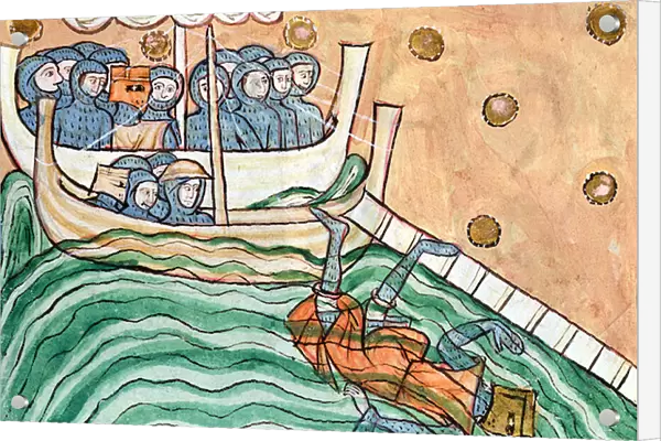 A Drowning Viking, possibly Olav Trygvason (968-1000) of Norway at the Battle of Svold