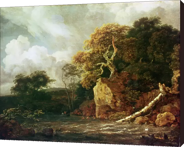 Landscape with a River (oil on canvas)