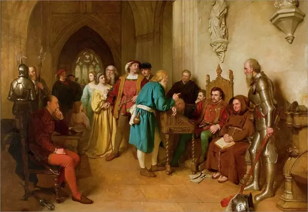 The Warning before Flodden, 1874 (oil on canvas)