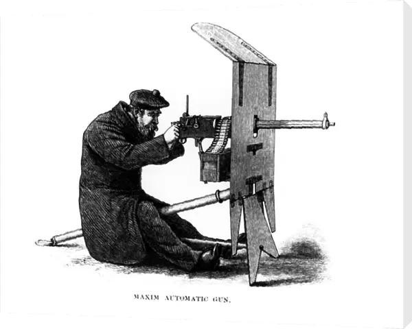 Maxim Automatic Gun, a recoil-operated machine gun patented by Hiram Stevens Maxim