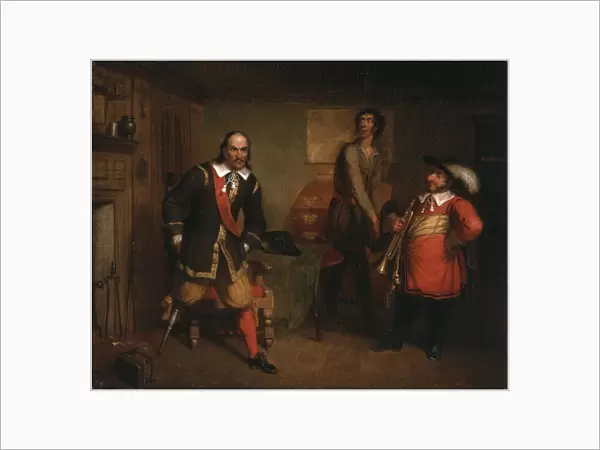 Peter Stuyvesant (1592-1672) and the Trumpeter, 1835 (oil on canvas)