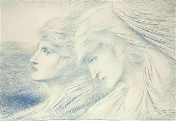 A Design for a Motif from Parsifal, 1894 (blue chalk on paper)