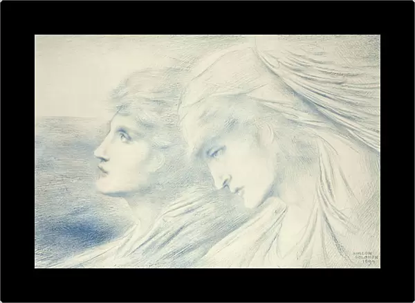 A Design for a Motif from Parsifal, 1894 (blue chalk on paper)