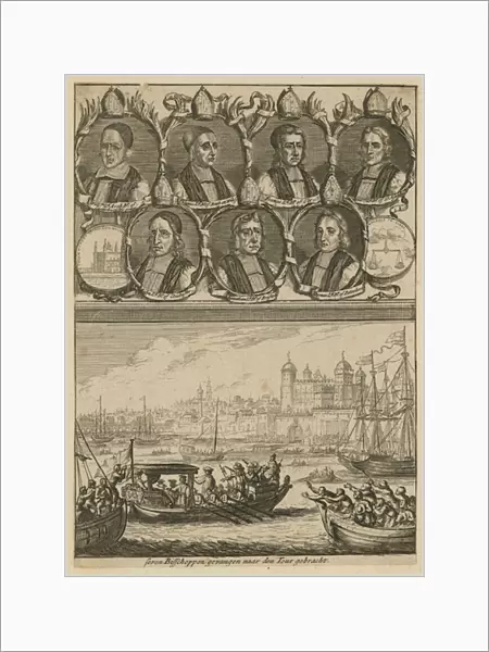 The Seven Bishops, tried for sedition (engraving)
