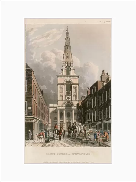 Christ Church in Spitalfields (coloured engraving)