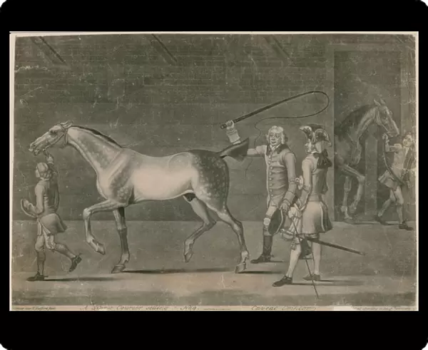 A horse courser selling a nag - caveat emptor (engraving)