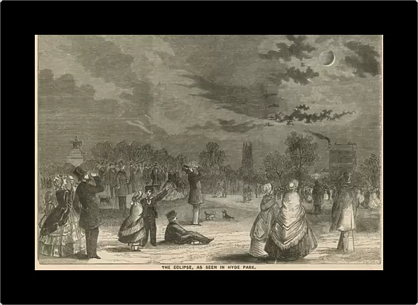 The eclipse, as seen in Hyde Park, London (engraving)