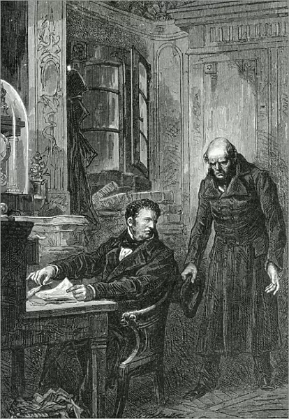Illustration from Les Miserables, 19th Century (b  /  w engraving)