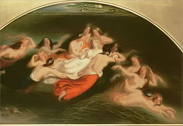 Sabrina and the Nymphs, 1845 (oil on panel)