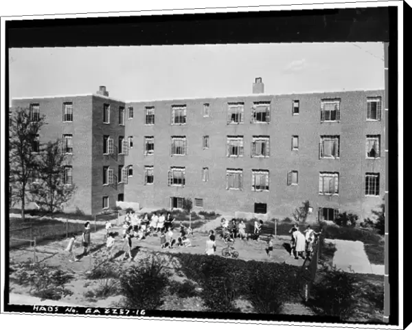 Playground behind building X, Techwood Homes (Public Housing), Bounded by North Avenue