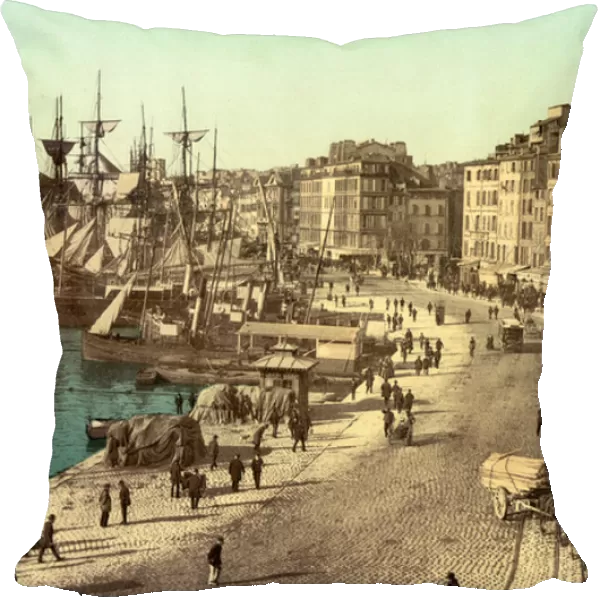 Old Harbor (Vieux-Port), Marseille, France, c. 1890-1900 (photochrom)