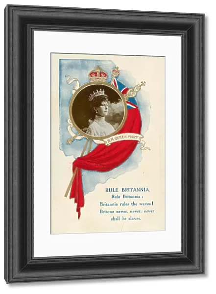 Souvenir card to celebrate the coronation of Queen Mary of Teck (colour litho)