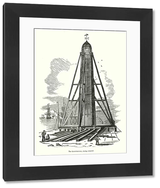 The Lighthouse, during removal (engraving)