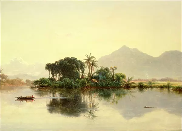 On the Orinoco, Venezuela, 1857 (oil on board)