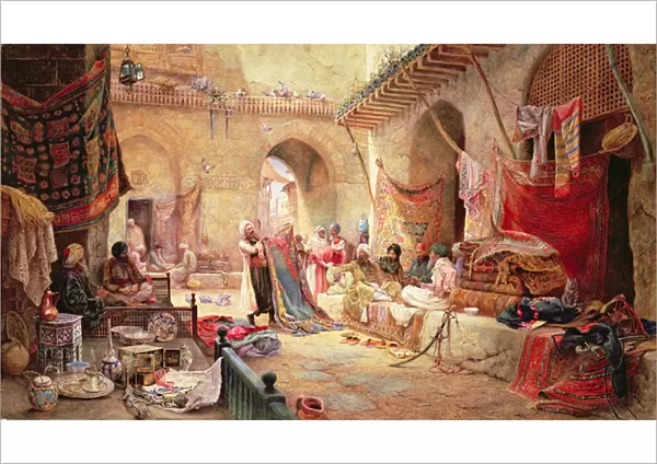 Carpet Bazaar, Cairo, 1887
