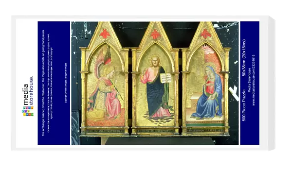 The Archangel Gabriel; Christ the Redeemer; The Virgin Annunciate on gold ground panels