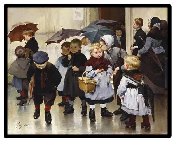 Leaving the Class, 1888 (oil on canvas)