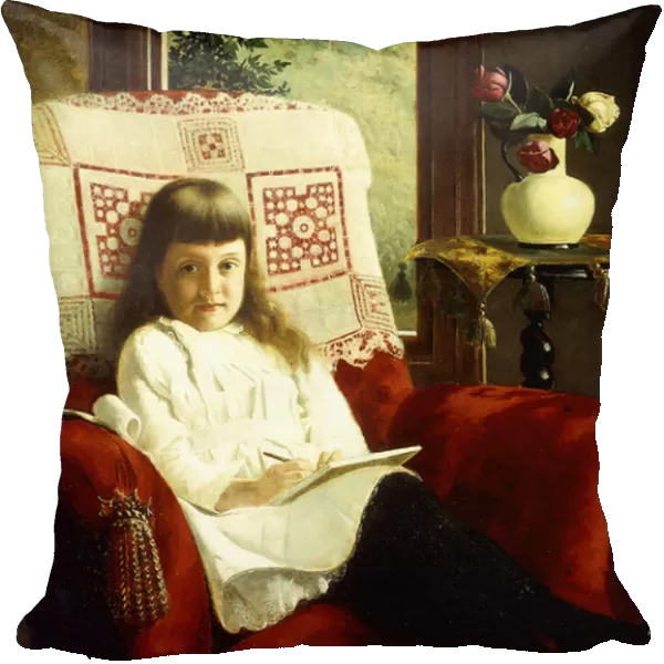 Mildred Wallace as a Young Girl, (oil on canvas)