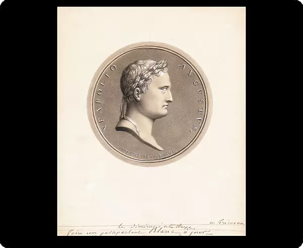 Emperor Napoleon I, in Profile to the right - A Design for a Medal