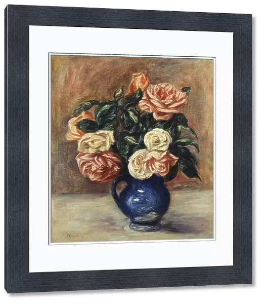 Roses in a Blue Vase, c. 1900 (oil on canvas)