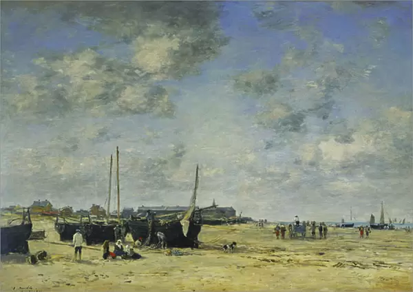 The Beach at Berck; La Plage de Berck, 1878 (oil on canvas)