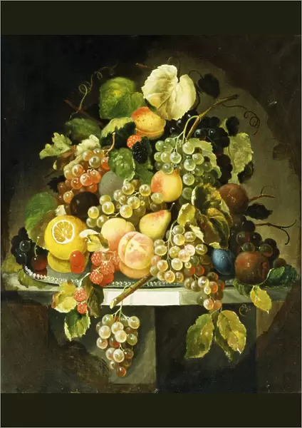 Still Life with Fruit, (oil on canvas)