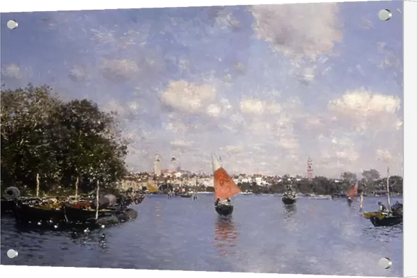 A Venetian View, (oil on canvas)