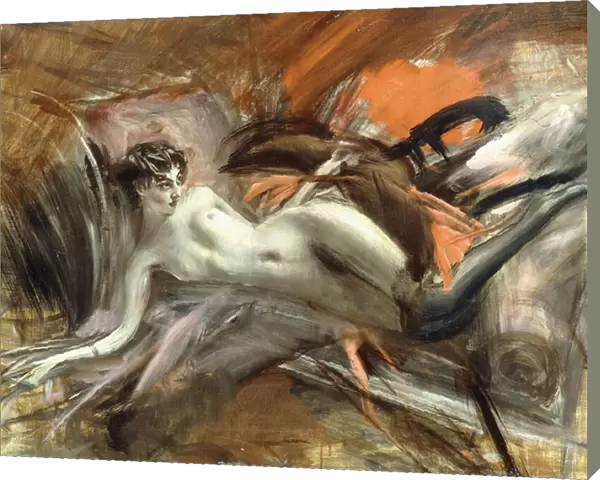 Reclining Nude, (oil on canvas)