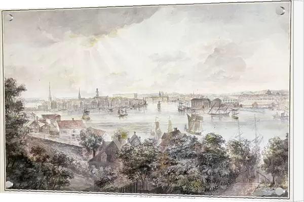 A View of Stockholm from Soder with the Royal Palace, Storkyrkan