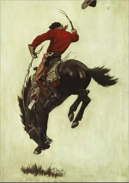 Bucking Bronco, 1903 (oil on canvas laid down on masonite)