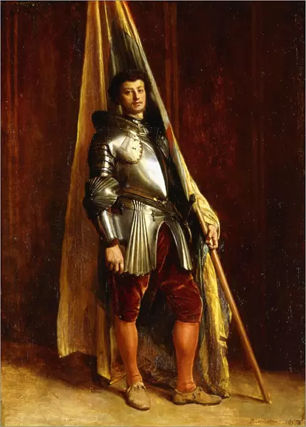 A Man of War; Un Homme de Guerre, (oil on panel)