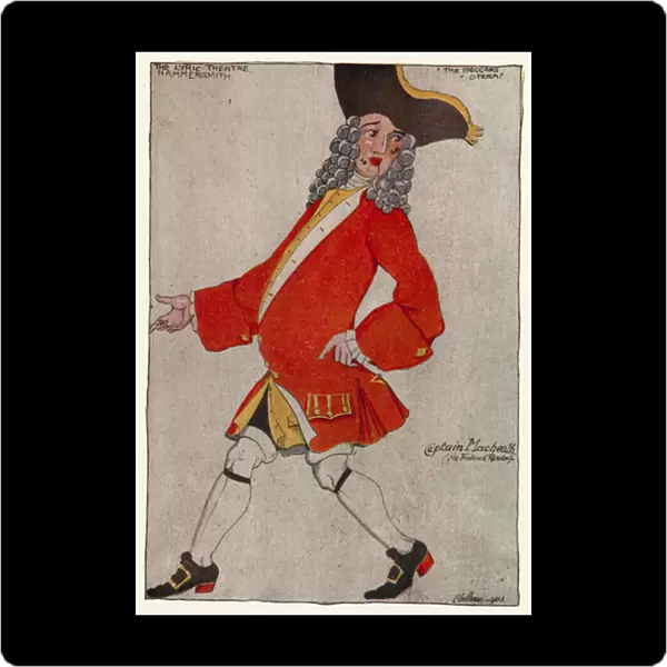 The Beggars Opera, Captain Macheath (colour litho)