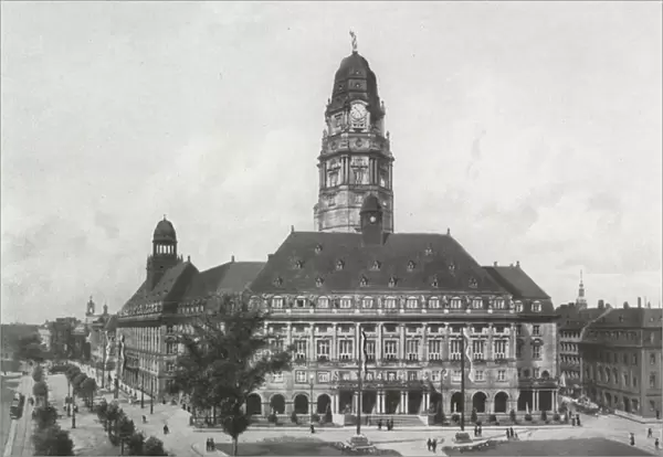 Dresden, Neues Rathaus (b  /  w photo)